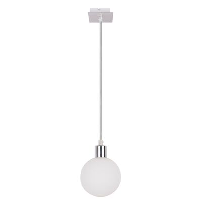 Lampa wisząca ODEN chromowy 1x40 W G9 klosz biały 12 cm