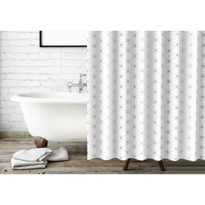 Zasłona prysznicowa DIAMO 180 x 180 cm srebrny