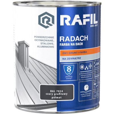 Farba na dach Radach szary grafit 0,75 l