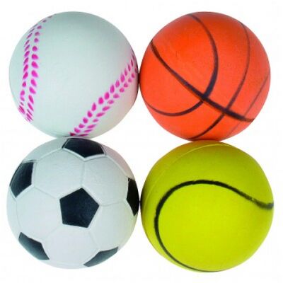 Zabawka dla psa  piłka sportowa mikroguma 6 cm