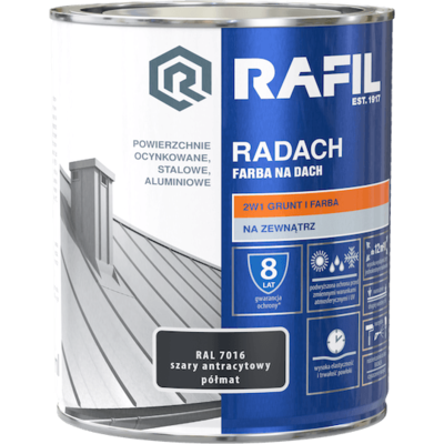 Farba na dach Radach szary antracyt 0,75 l