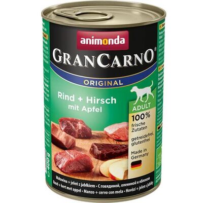 Grancarno 400 g wołowina + jeleń z jabłkami ANIMONDA dla psa