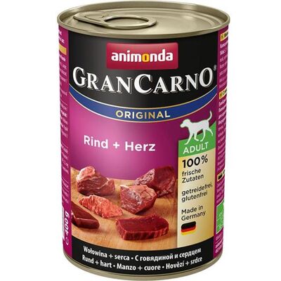 Grancarno 400 g wołowina + serca ANIMONDA dla psa
