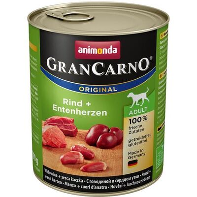 Grancarno 800 g wołowina + serca kacze ANIMONDA dla psa