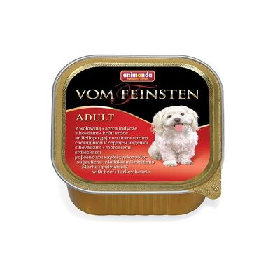 Karma dla psa Vom Feinsten classic wołowina + serca indyk  150 g ANIMONDA