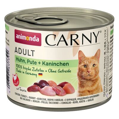 Carny 200 g ADULT kurczak indyk królik ANIMONDA kot