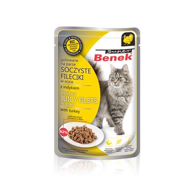 Saszetka 85 g Fileciki indyk SOS   BENEK kot