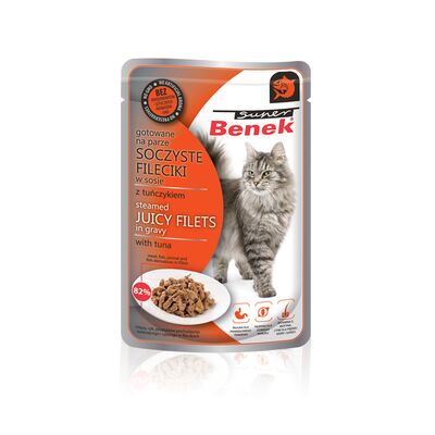 Saszetka 85 g Fileciki tuńczyk SOS   BENEK kot