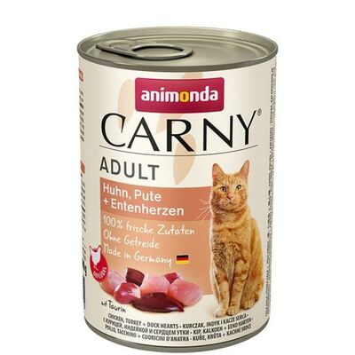 Carny 400 g kurczak indyk serca kacze ANIMONDA kot