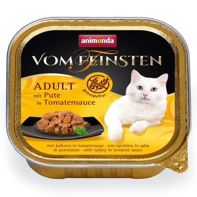 Karma dla kota Vom Feinsten ADULT bez zbóż indyk sos pomidorowy  100 g ANIMONDA