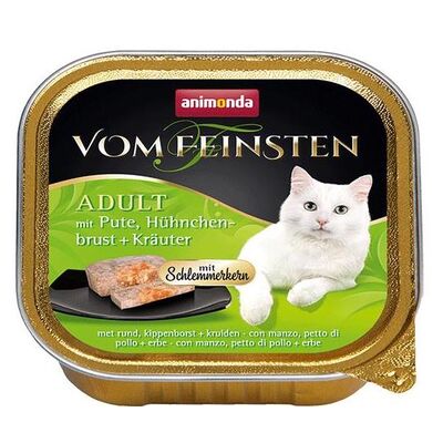 Karma dla kota Vom Feinsten ADULT indyk pierś kurczak  w ziołowy  100 g ANIMONDA