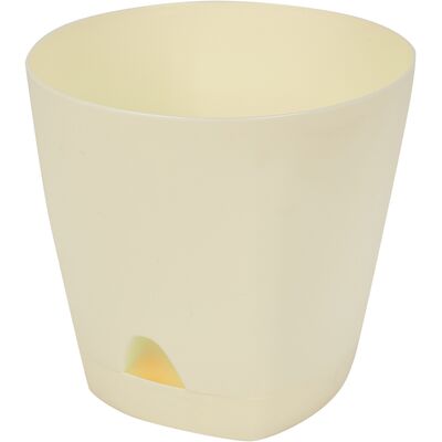 Doniczka plastikowa z podstawką Amsterdam 250 mm/8 l kremowy