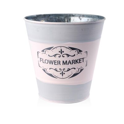 Osłonka metalowa 15 x 15 cm FLOWER MARKET