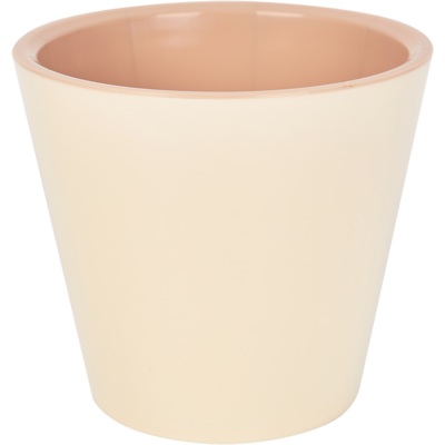 Osłonka plastikowa z doniczką wewnętrzną London 330 mm /16 l na kółkach kremowy