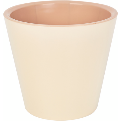 Osłonka plastikowa z doniczką wewnętrzną London 330 mm /16 l na kółkach kremowy