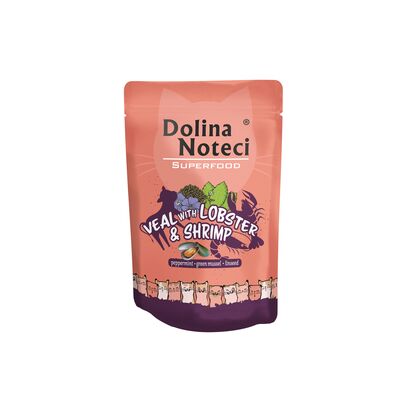Saszetka Superfood 85 g cielęcina z homarem i krewetkami Dolina Noteci Kot