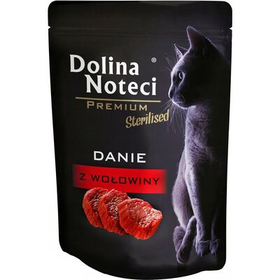 Karma mokra dla kotów Sterilised DANIE Z WOŁOWINY 85 g Dolina Noteci