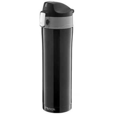 Kubek termiczny z blokadą 420 ml czarny - GLOSSY