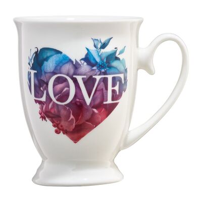 Kubek 300 ml wielokolorowe serce LOVE