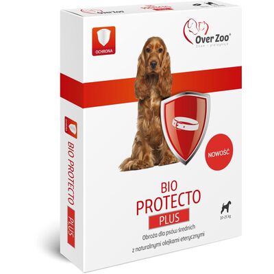 Obroża bio Protecto plus średni pies 60 cm 10-25 kg OVER ZOO