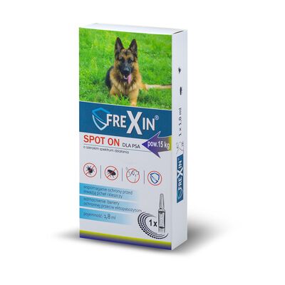Krople dla psa 1,8ml powyżej 15 kg FREXIN
