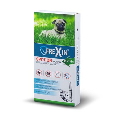 Krople dla psa 1,5 ml 5-15 kg FREXIN