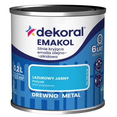 Emalia olejno-alkidowa EMAKOL Lazurowy jasny 0,2 l Dekoral