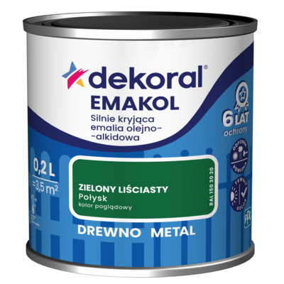 Emalia olejno-alkidowa EMAKOL Zielony liściasty 0,2 l Dekoral