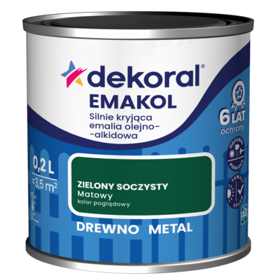 Emalia olejno-alkidowa EMAKOL Zielony soczysty matowy 0,2 l Dekoral