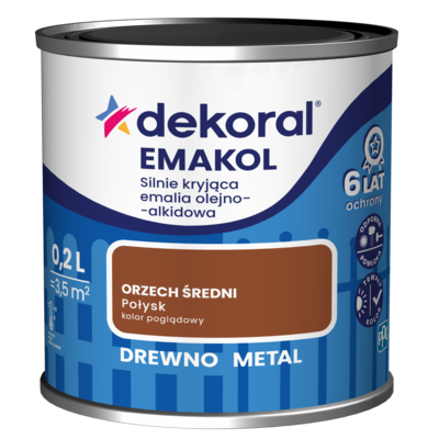 Emalia olejno-alkidowa EMAKOL Orzech średni 0,2 l Dekoral