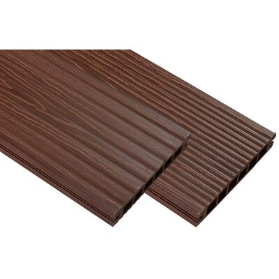 Deska tarasowa WPC ryflowana jasny brąz 240 x 14 x 2 cm Winfloor