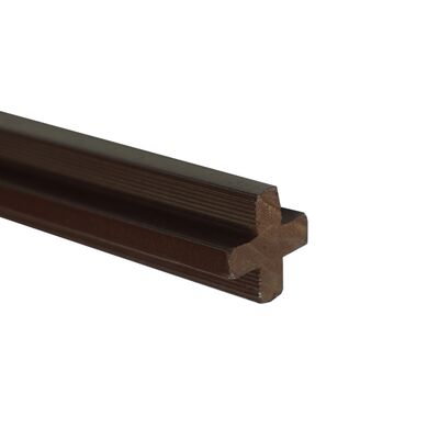 Łącznik krzyżak WPC ciemny brąz 240 x 2,2 x 2,2 cm Winfloor