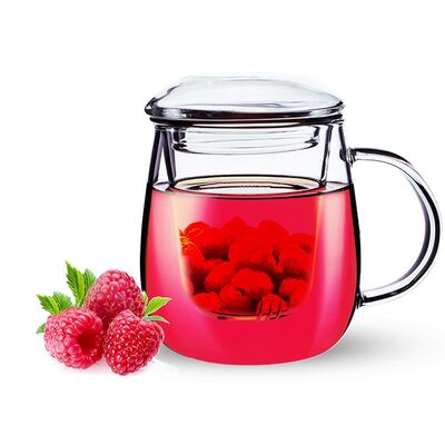 Kubek baryłka ze szklanym zaparzaczem ANDREA 350 ml