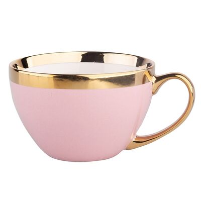 Filiżanka jumbo nbc AURORA GOLD 400 ml pudrowy róż