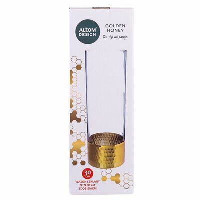 Wazon szklany GOLDEN HONEY 30 cm