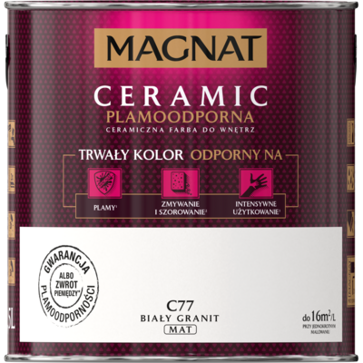 Farba ceramiczna biały granit C77 2,5 l Magnat