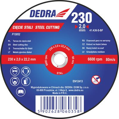 Tarcza do cięcia stali 230 x 2,0 x 22,2 mm