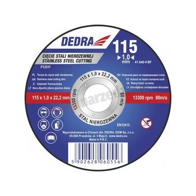Tarcza do cięcia stali nierdzewnej 125 x 1,5 x 22,2 mm