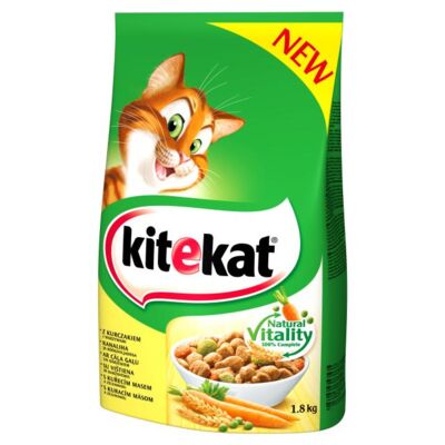 Pokarm dla kotów suchy 1,8 kg kurczak/warzywa Kitekat