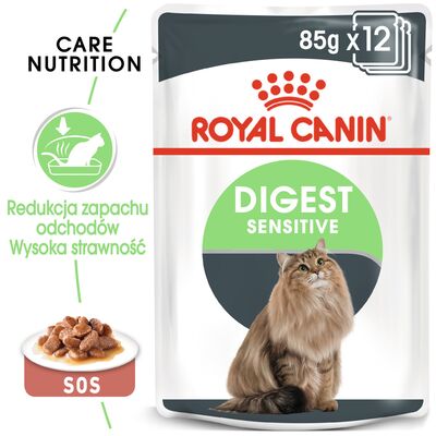 Karma mokra w sosie dla kotów dorosłych wrażliwy przewód pokarmowy 85 g Digest Sensitive ROYAL CANIN
