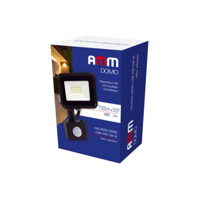 Naświetlacz LED halogen domo 10 W czujnik PIR zimna biel CW III