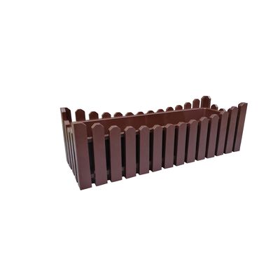 Skrzynka balkonowa Płotek 55 cm brązowa
