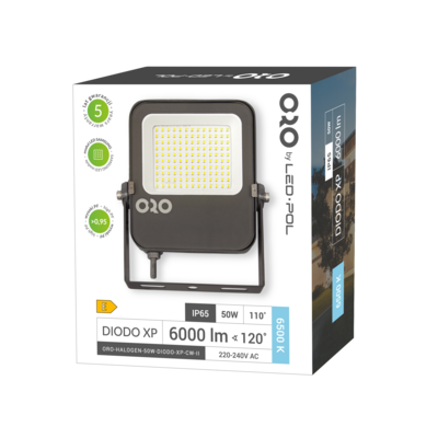 Halogen 6000 lm LED ORO 50 W diodo XP zimna biel CW II