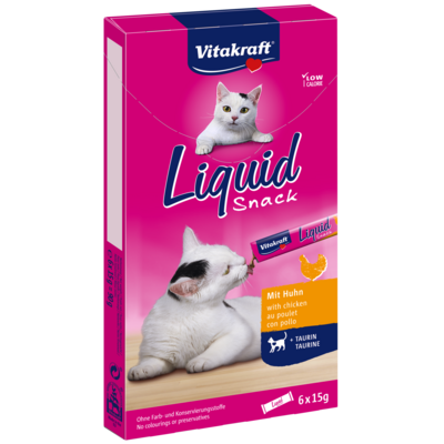 Pasta dla kota  z kurczakiem i tauryną 6 szt. CAT LIQUID Vitakraft