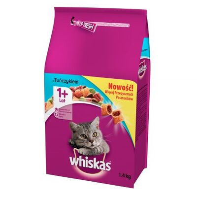Karma pełnoporcjowa sucha dla kota tuńczyk 1400 g Whiskas