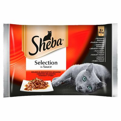 Karma mokra dla kota Soczyste smaki sos 4 x 85 g Sheba SELECTION