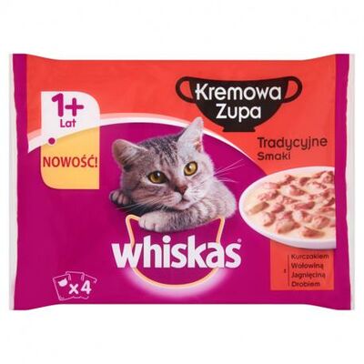 Karma mokra dla kota tradycyjna zupa krem 4 x 85 g Whiskas