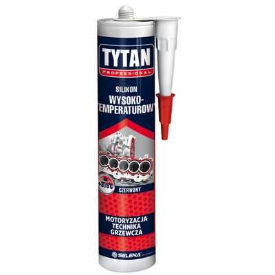Silikon wysokotemperaturowy czerwony 280 ml TYTAN PROFESSIONAL