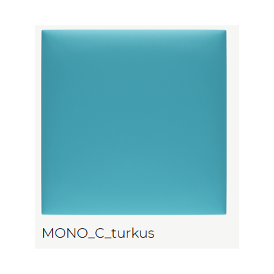 Panel tapicerowany Mollis Print Mono C turkus