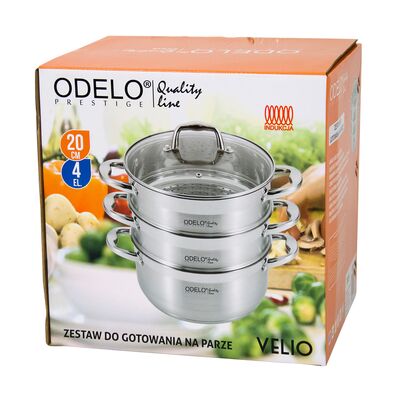 Garnek do gotowania na parze 20 cm 2,5 l 4 elementy VELIO